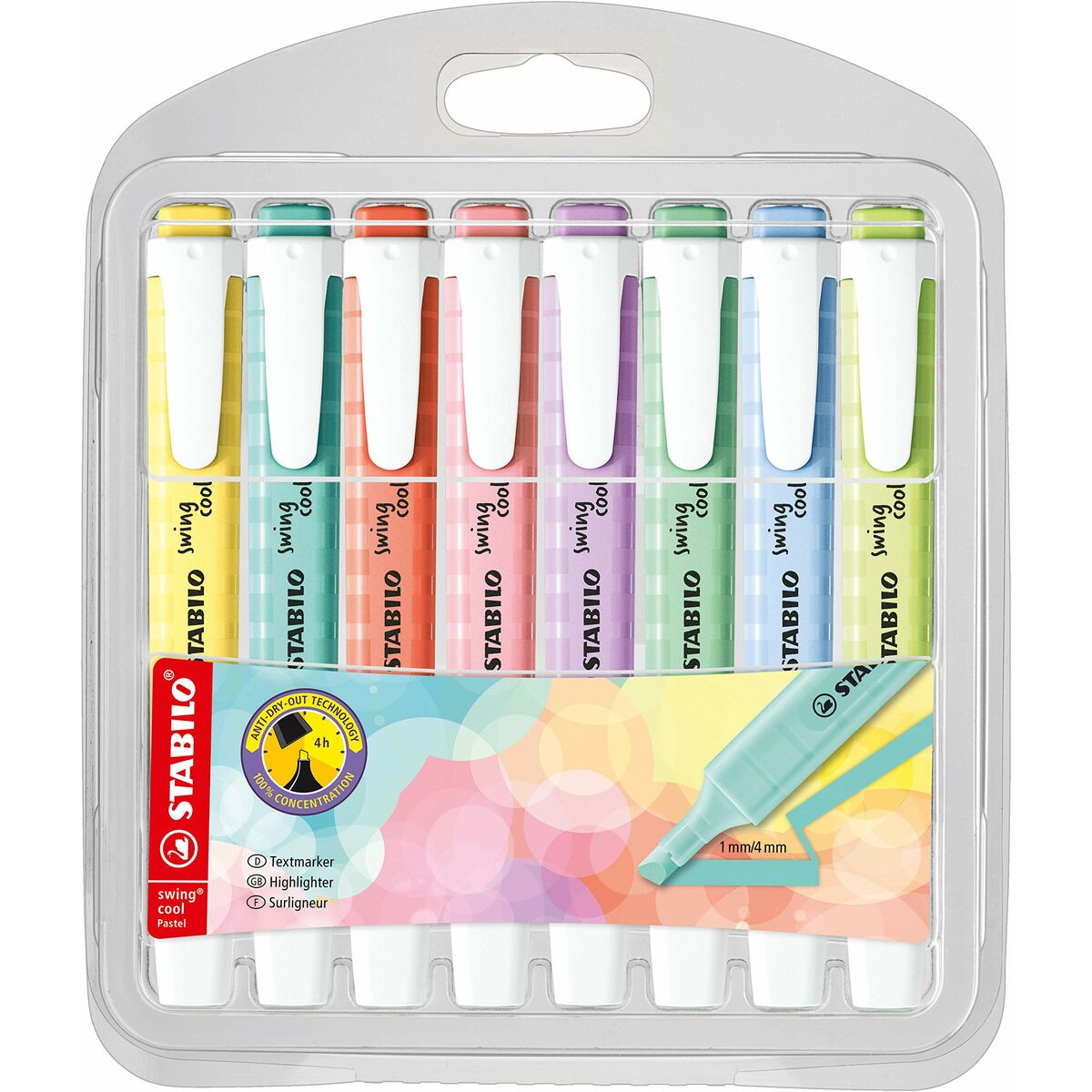 Marker fosforescent Stabilo swing cool Pastell Multicolor