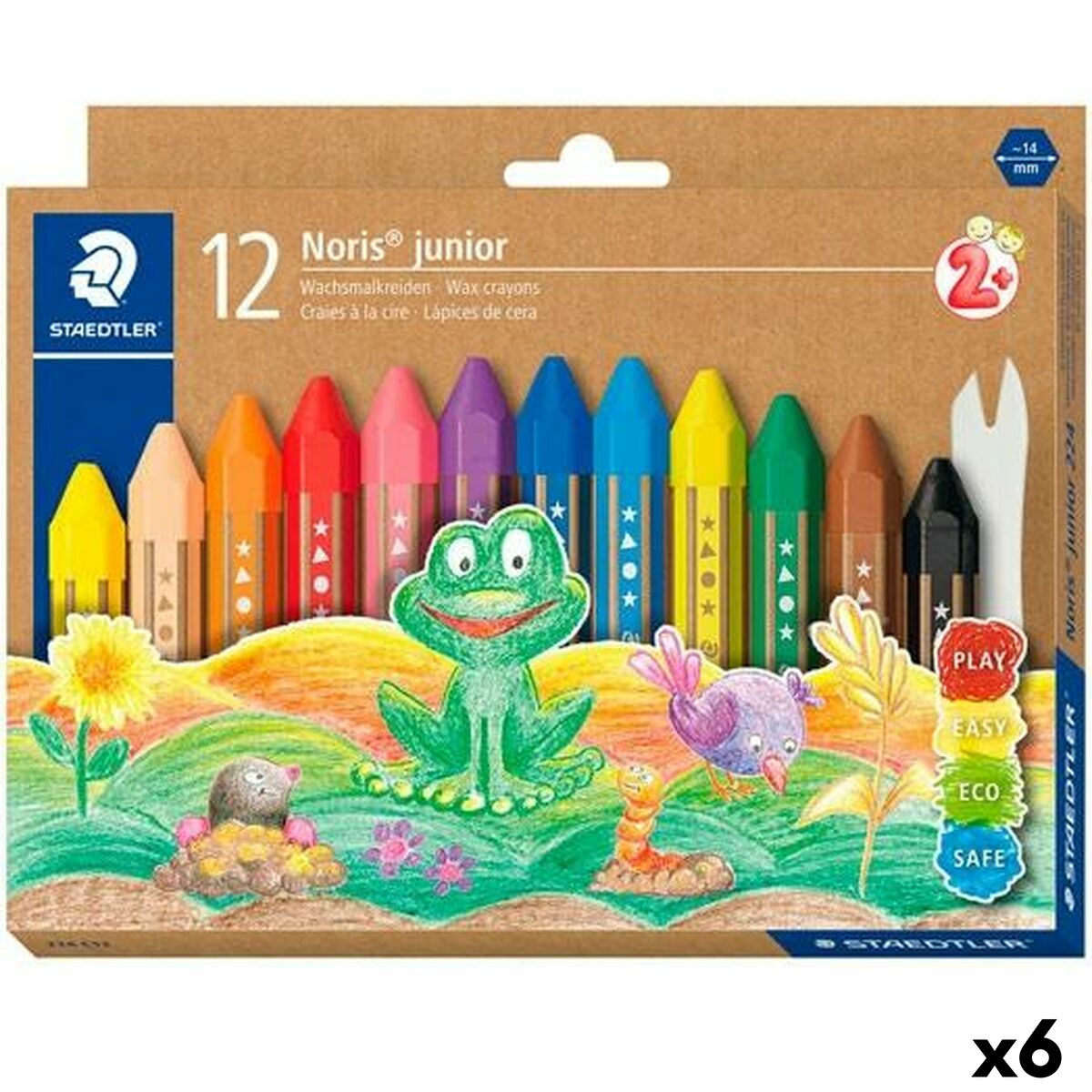 Creioane ceară colorate Staedtler Noris (6 Unități)