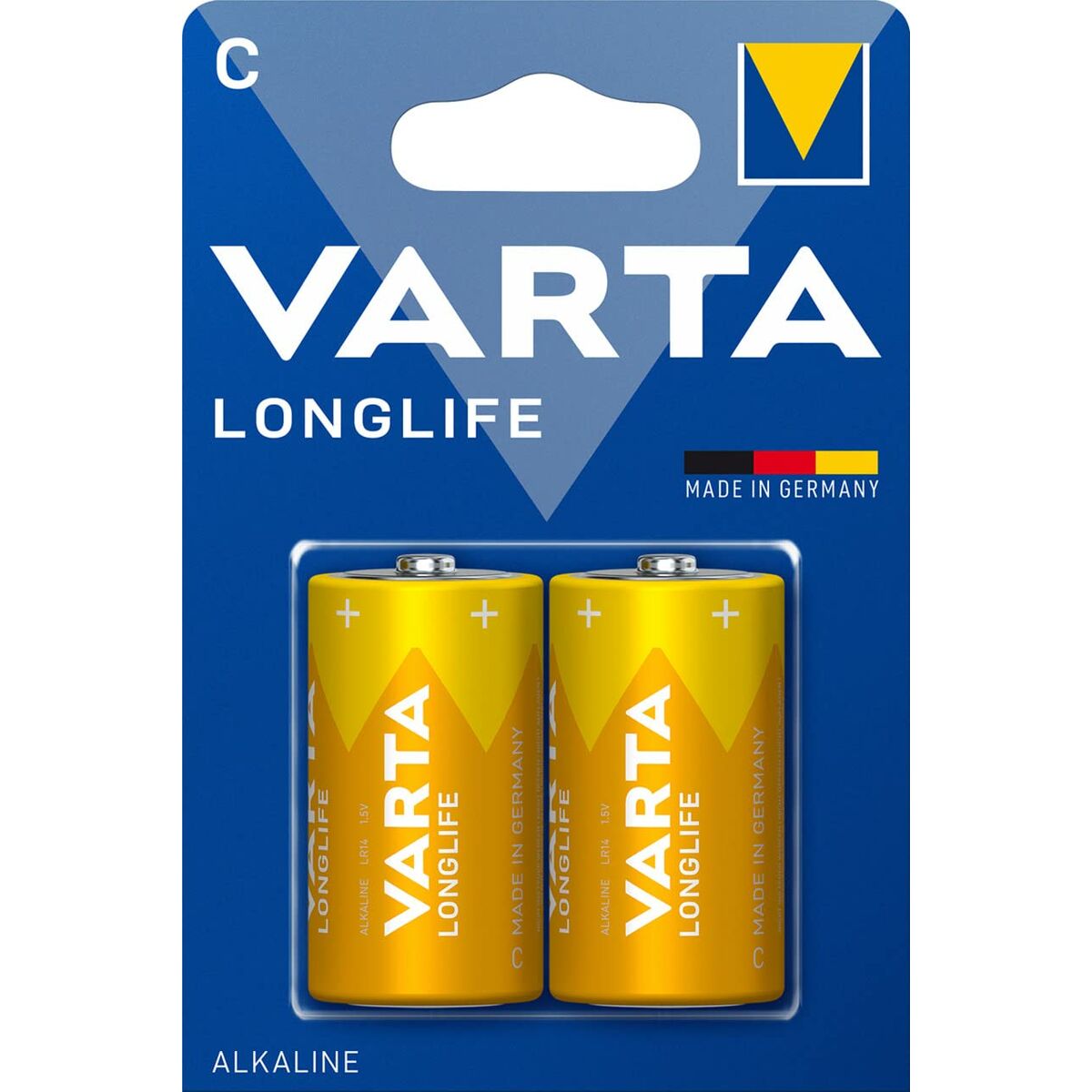 Baterii Alcaline Varta Longlife LR14 1,5 V Tip C (2 Unități)