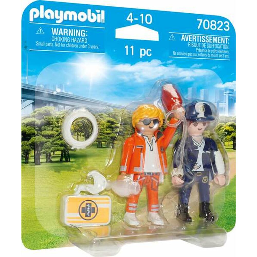 Playset Playmobil Duo Pack Doctor Polițist 70823 (11 pcs)