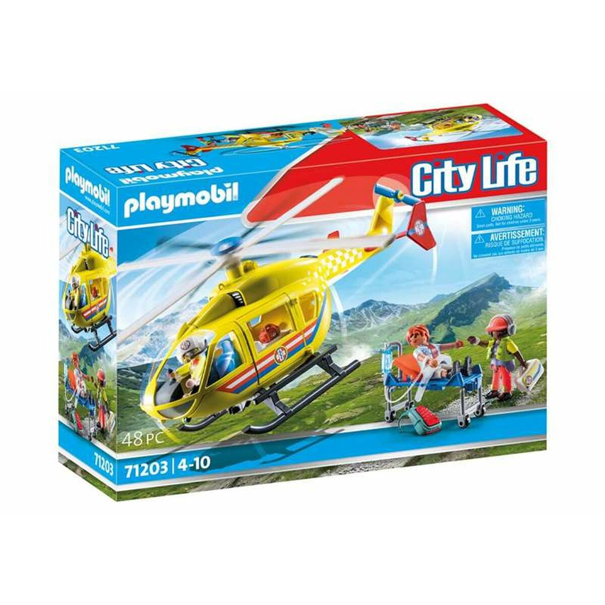 Playset Playmobil 71203 City Life Rescue Helicopter 48 Piese