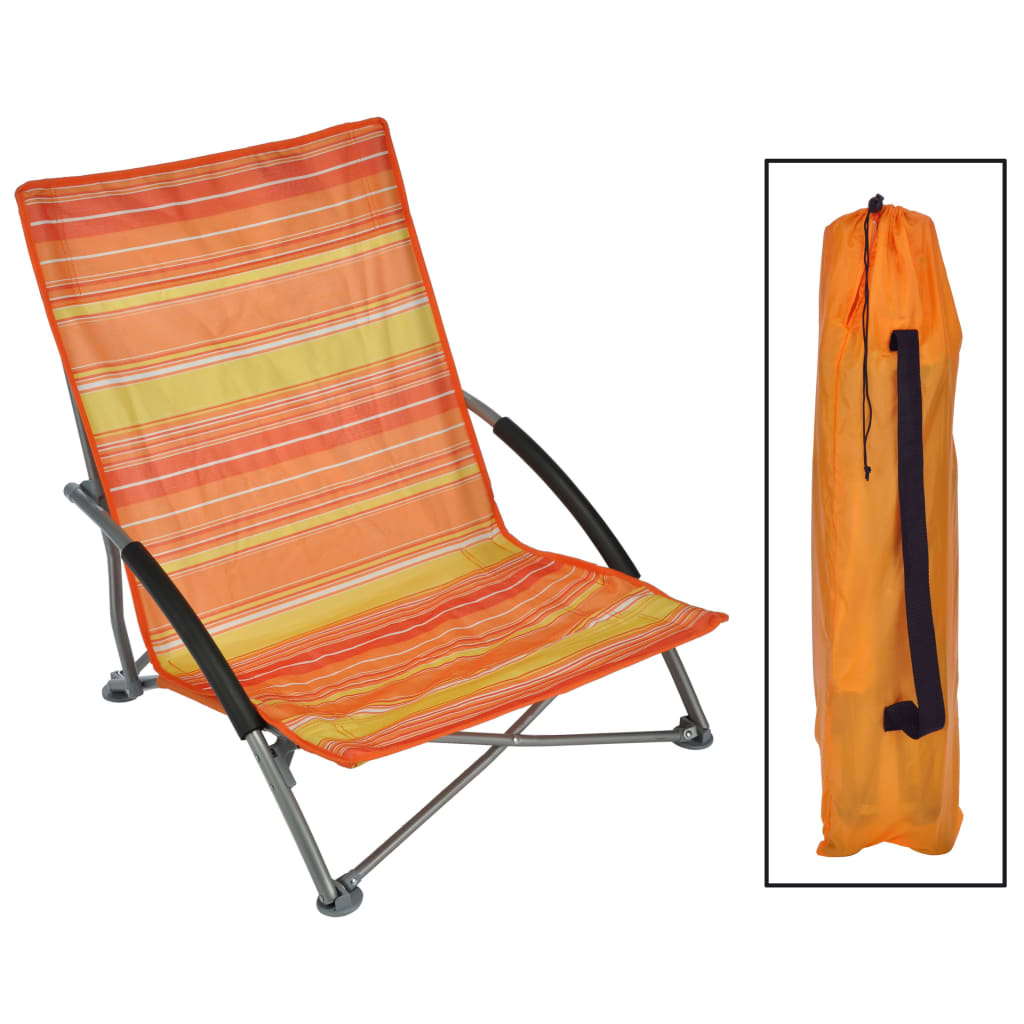 HI Scaun de plajă pliant, portocaliu, 65 x 55 x 25/65 cm
