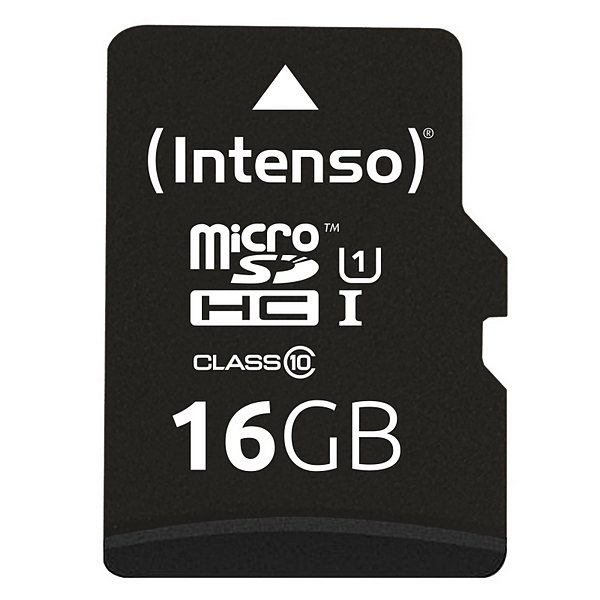 Card de Memorie Micro SD cu Adaptor INTENSO 34234 UHS-I Premium Negru - Capacitate 16 GB