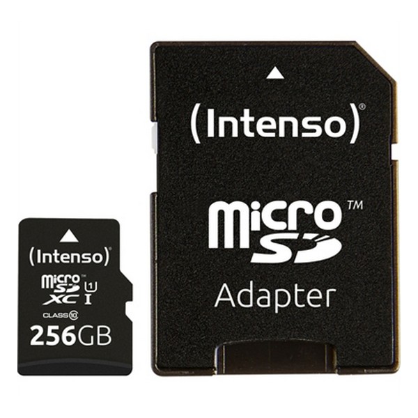 Card de Memorie Micro SD cu Adaptor INTENSO 3423492 256 GB Negru