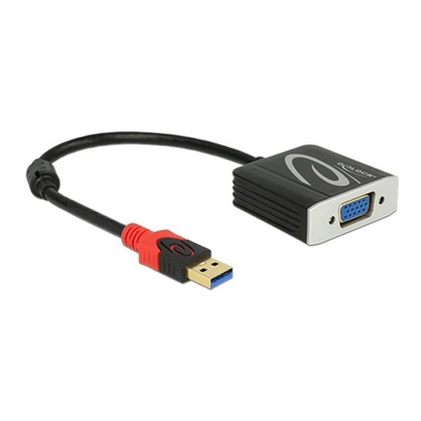 Adaptor USB 3.0 la VGA DELOCK 62738 20 cm Negru