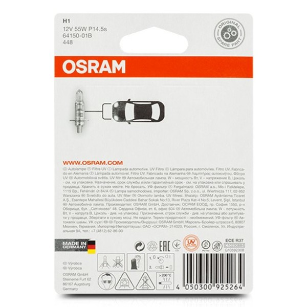 Automotive Bulb Osram 64150-01B H1 12V 55W