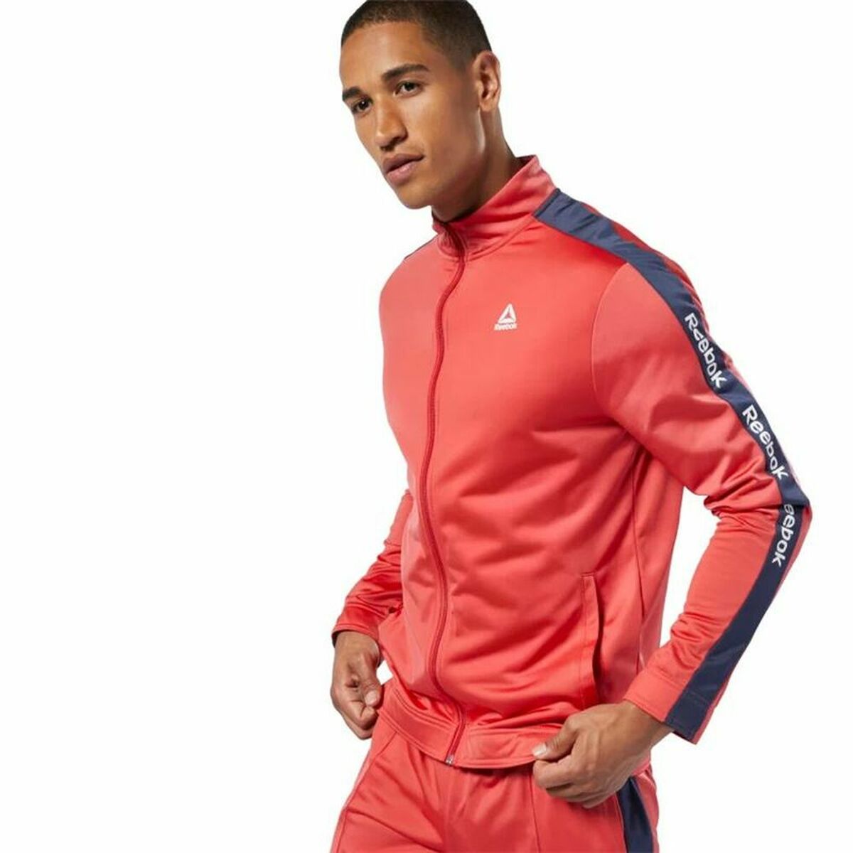 Jachetă Sport de Bărbați Reebok Essentials Linear Roșu - Mărime L