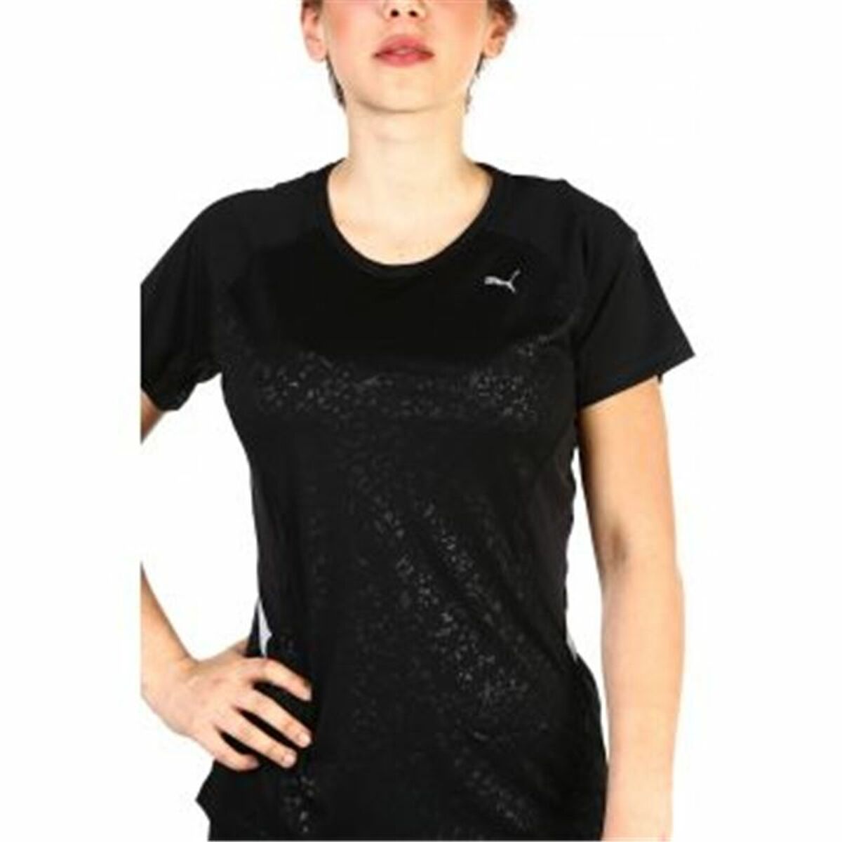 Tricou cu Mânecă Scurtă Femei Puma  Graphic Tee Negru - Mărime XS