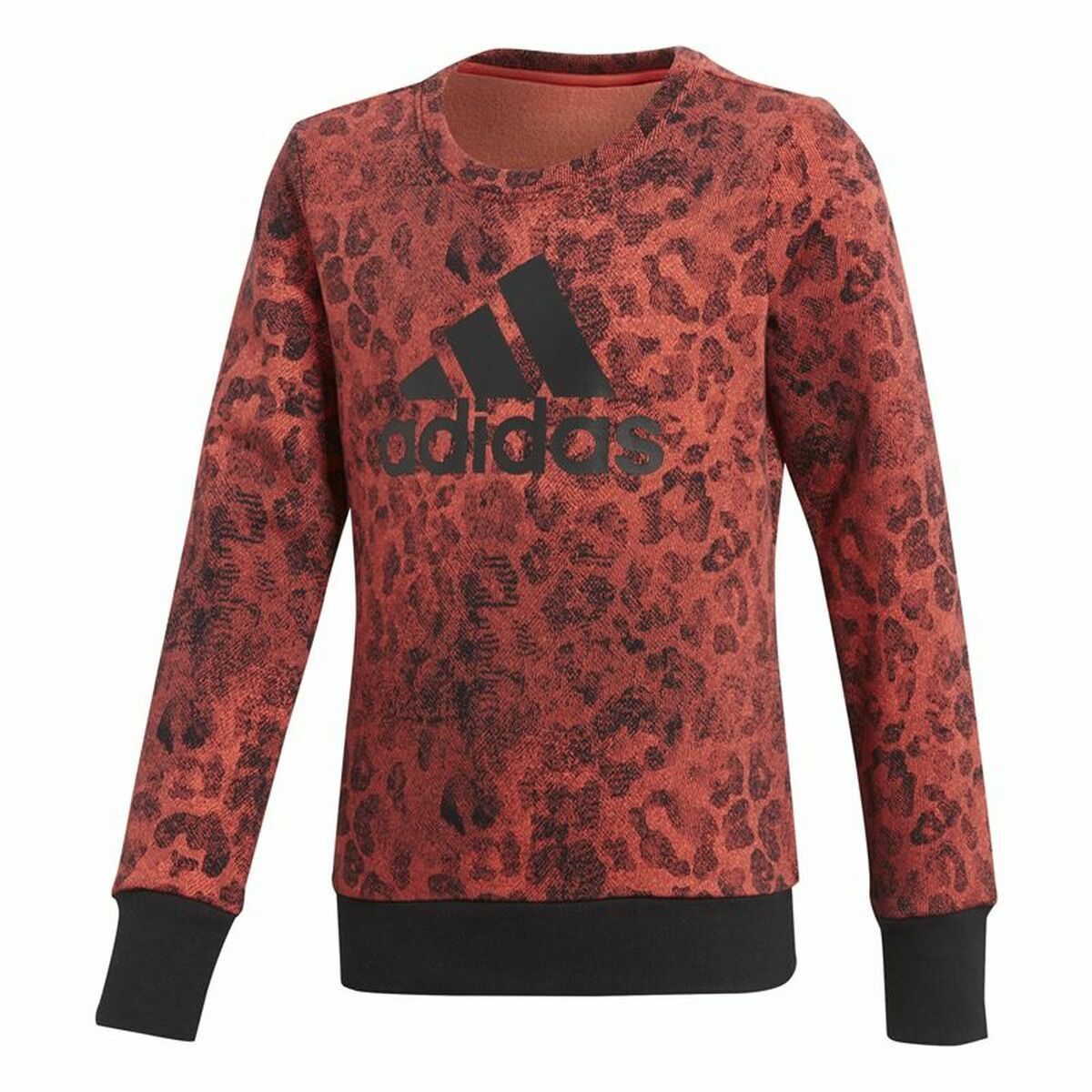 Hanorac fără Glugă Femei Adidas YG Crew Sweat Somon - Mărime 9-10 Ani