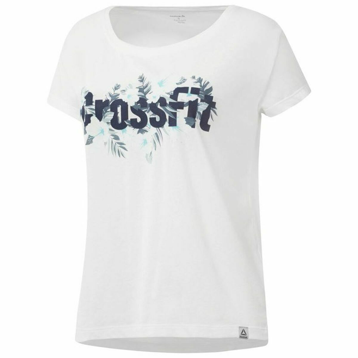 Tricou cu Mânecă Scurtă Femei Reebok Floral Easy Crossfit Alb - Mărime XS