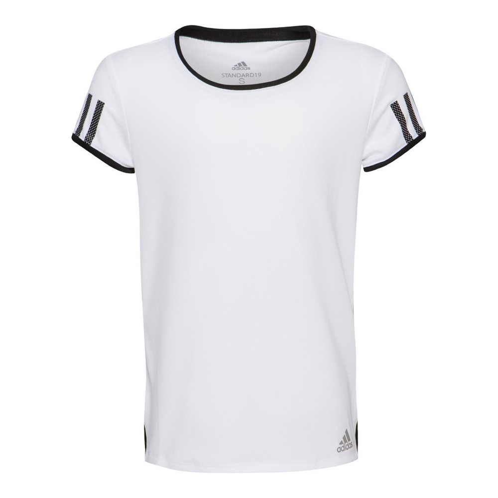 Tricou cu Mânecă Scurtă pentru Copii Adidas CLUB TEE DU2464 Alb Poliester