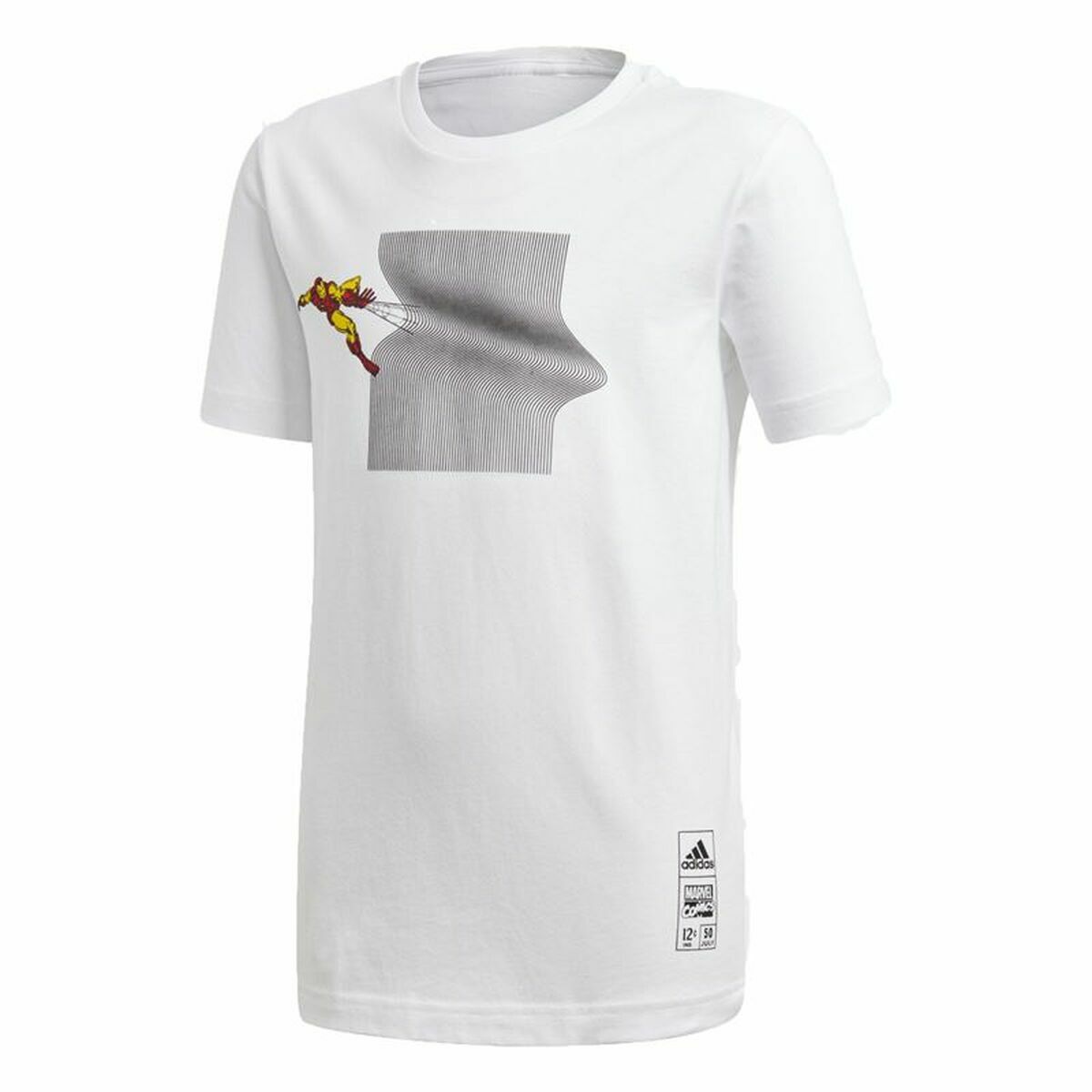 Tricou cu Mânecă Scurtă Copii Adidas Sportswear Iron Man Graphic Alb - Mărime 11-12 Ani