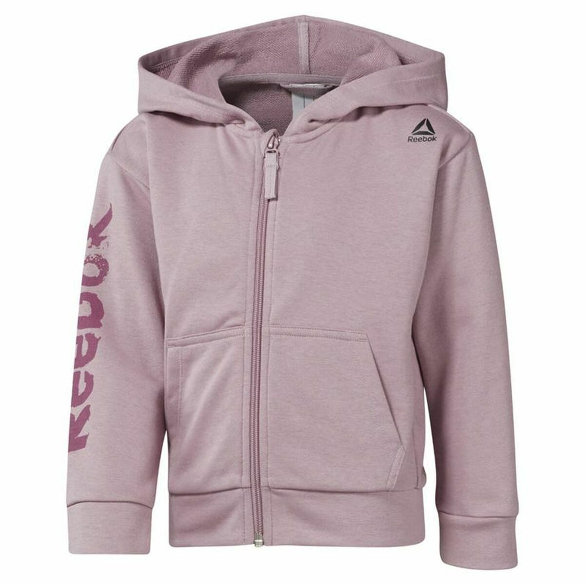 Jachetă Sport de Bărbați Reebok  Essentials Fullzip Liliachiu Glugă - Mărime 2XS