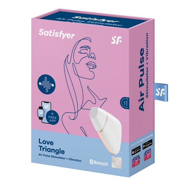 Stimulator clitoris Love Triangle Air Pulse Satisfyer - Culoare Negru