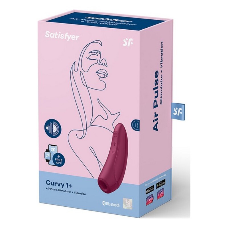 Dispozitiv stimulare clitoris Satisfyer Curvy 1+ Bordo