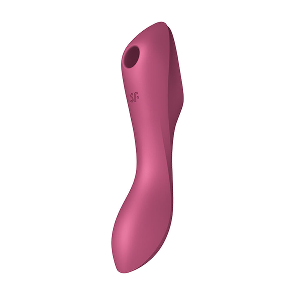 Dispozitiv stimulare clitoris Satisfyer Curvy Trinity 3 Insertable Air Pulse Vibrator Red