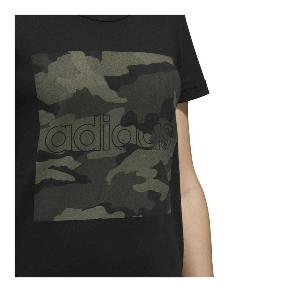 Tricou cu Mânecă Scurtă Femei Adidas  Boxed Como Graphic Negru - Mărime S