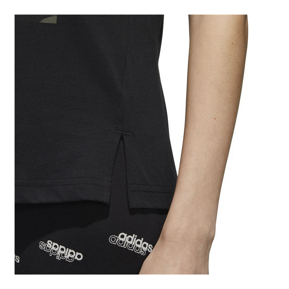 Tricou cu Mânecă Scurtă Femei Adidas  Boxed Como Graphic Negru - Mărime S