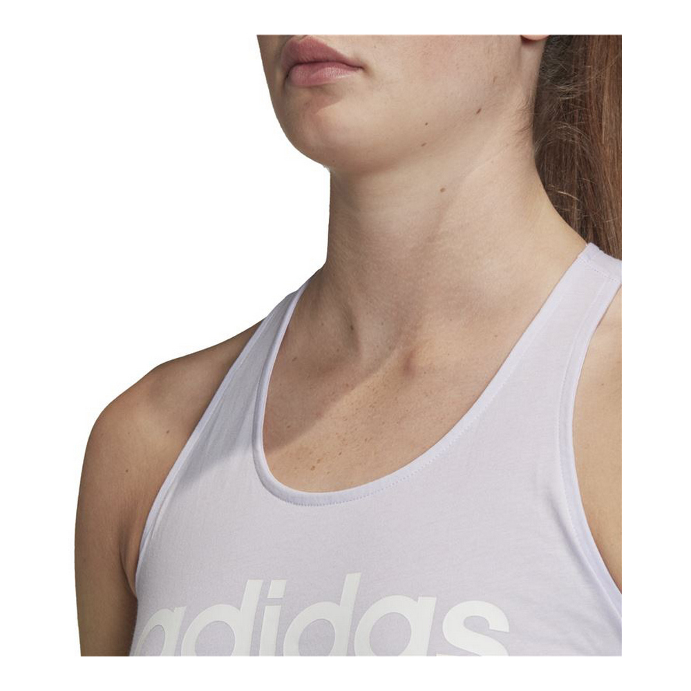 Tricou cu Bretele Adidas Essentials Linear Purpuriu - Mărime XS