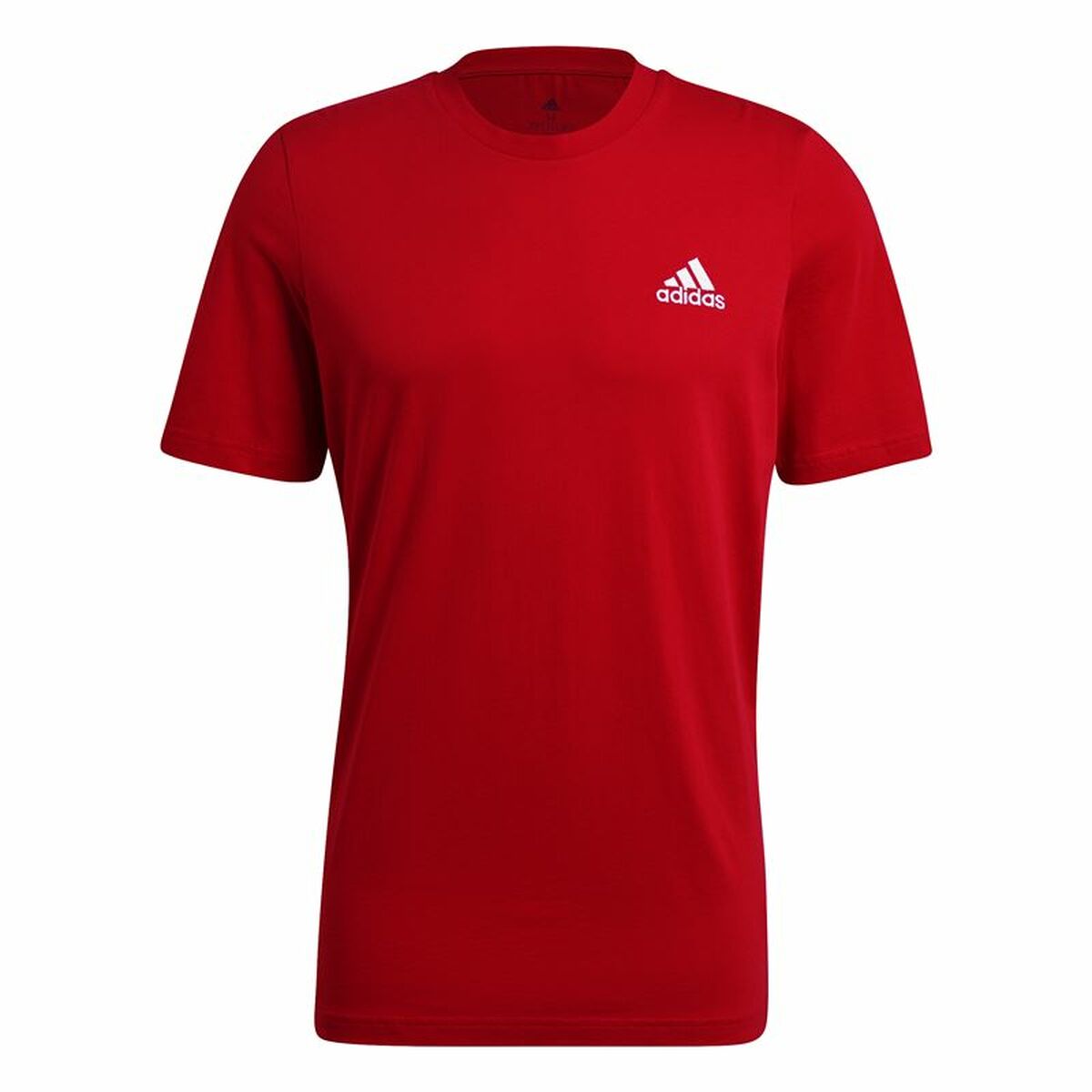 Tricou cu Mânecă Scurtă Bărbați Adidas Essential Logo Roșu - Mărime XS