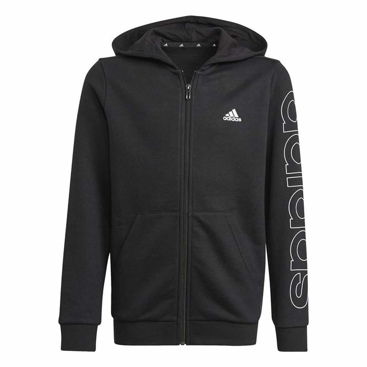 Jachetă Sport pentru Copii Adidas Essentials  Negru - Mărime 11-12 Ani