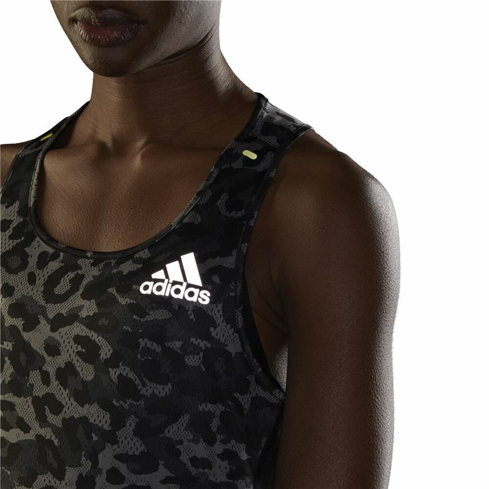 Tricou de Damă fără Mâneci Adidas Fast Graphic Gri deschis - Mărime M