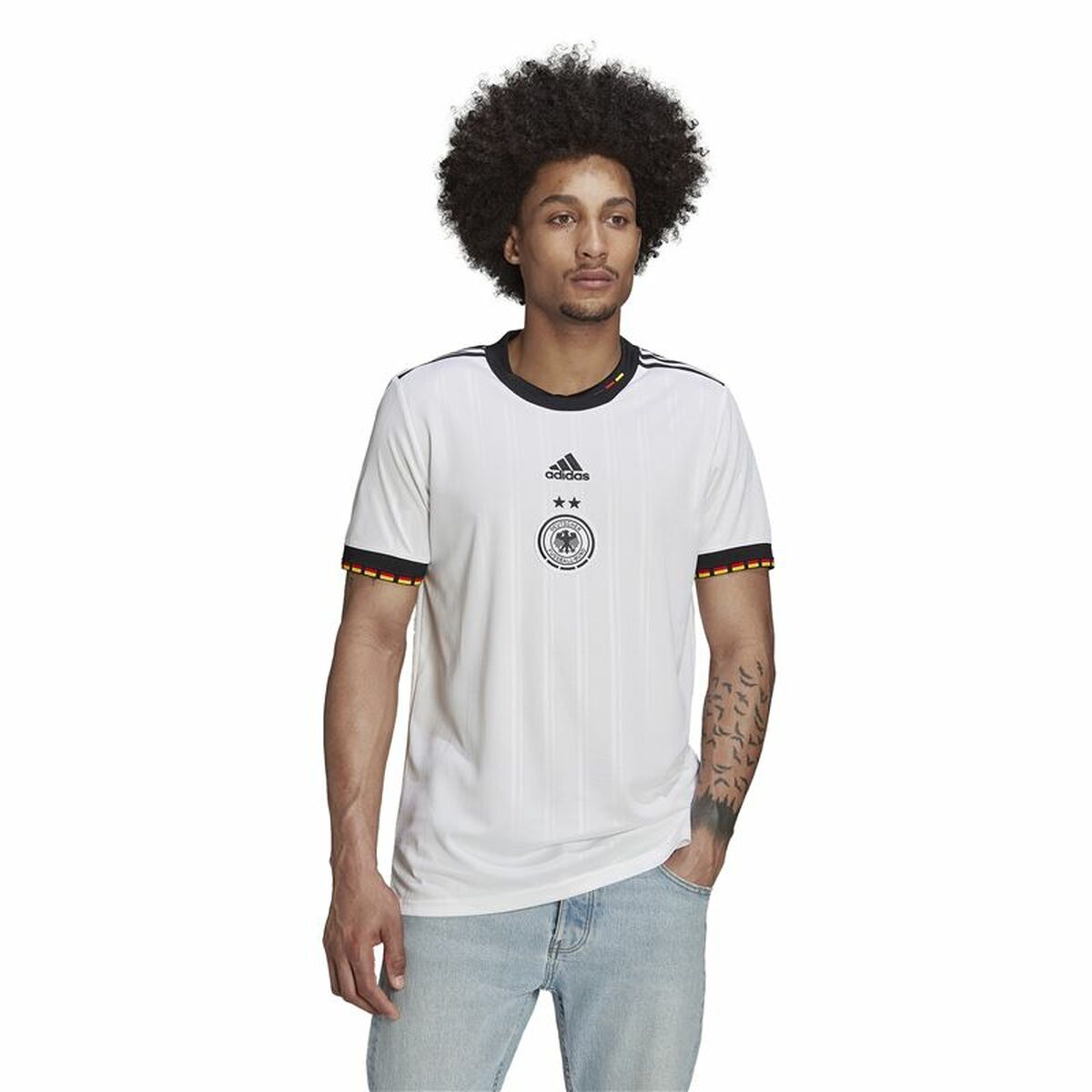 Tricou de Fotbal cu Mânecă Scurtă Bărbat Adidas Germany 21/22  - Mărime M