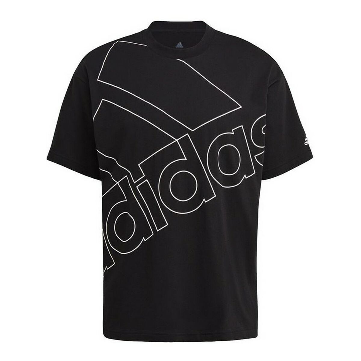 Tricou cu Mânecă Scurtă Bărbați Adidas Giant Logo Negru - Mărime M