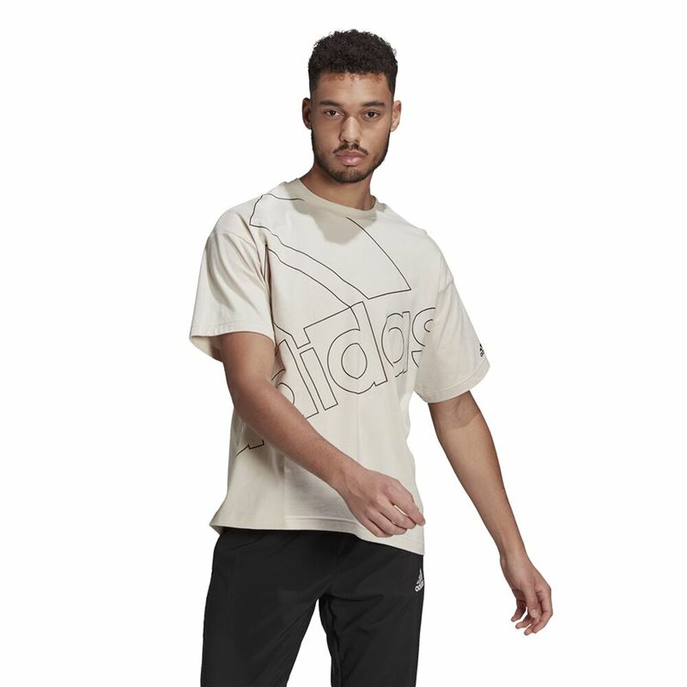 Tricou cu Mânecă Scurtă Bărbați Adidas Giant Logo Bej - Mărime M