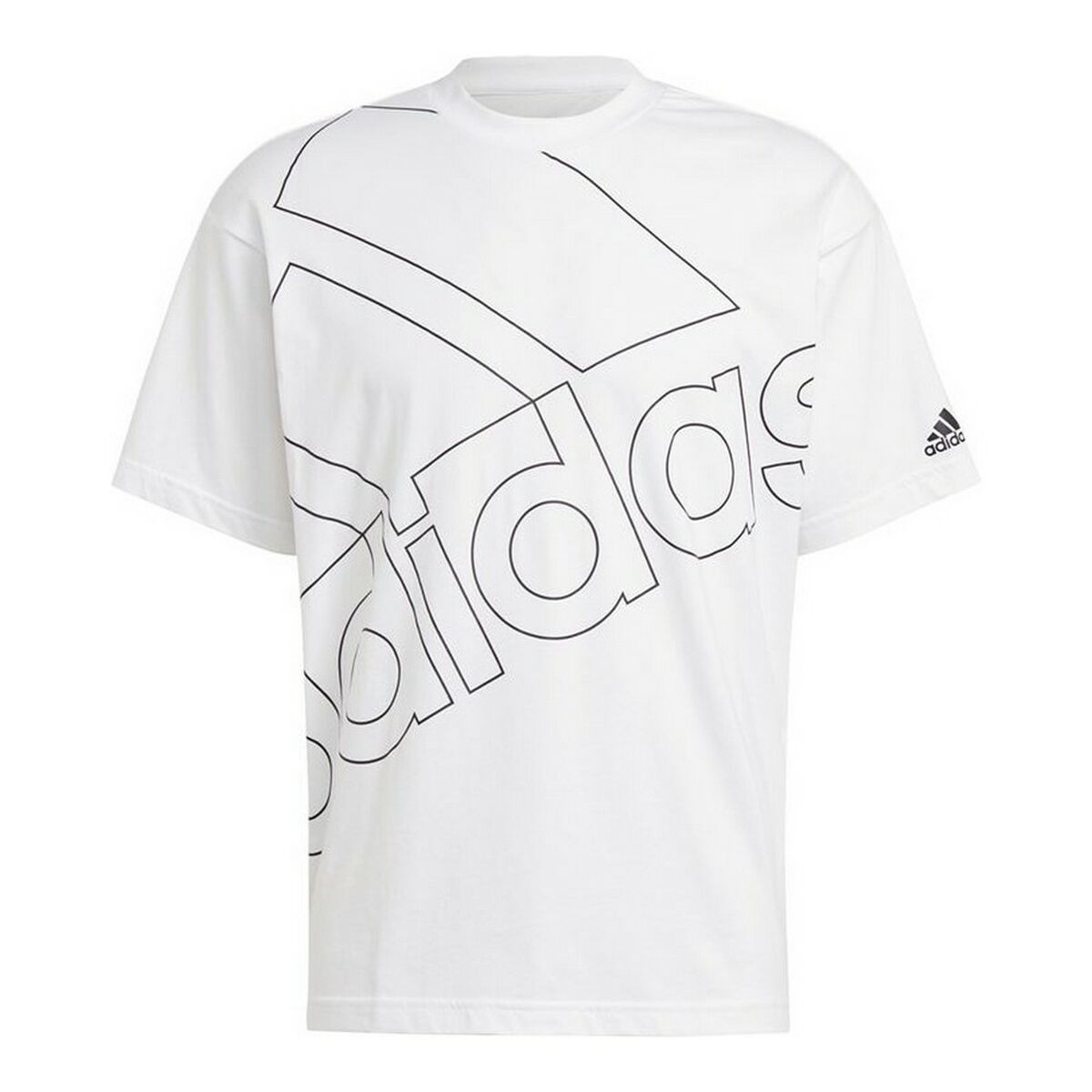 Tricou cu Mânecă Scurtă Bărbați Adidas Giant Logo Alb - Mărime L