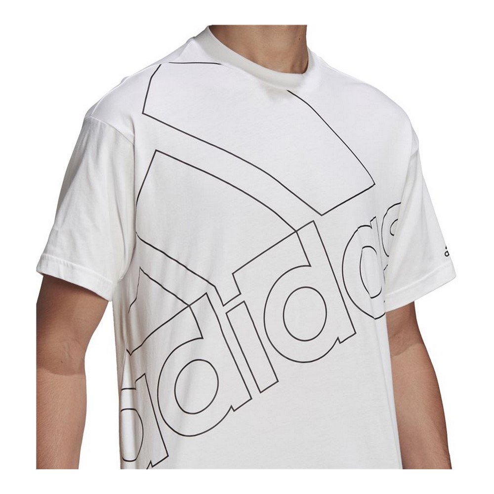 Tricou cu Mânecă Scurtă Bărbați Adidas Giant Logo Alb - Mărime L