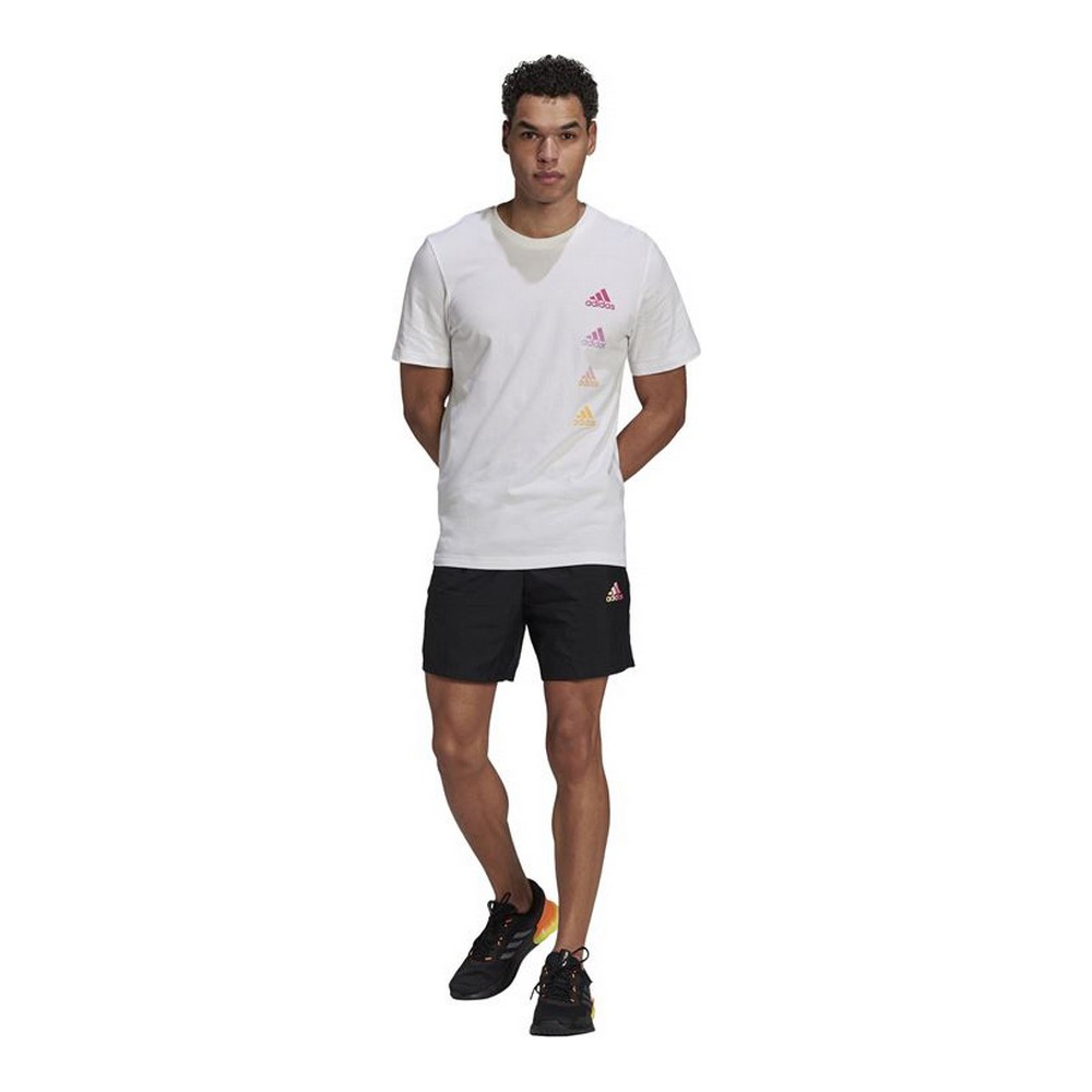 Tricou cu Mânecă Scurtă Bărbați Adidas Essentials Gradient Alb - Mărime M