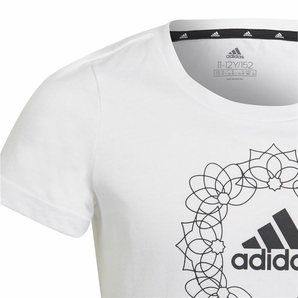 Tricou cu Mânecă Scurtă pentru Copii Adidas Graphic Alb - Mărime 14-15 Ani