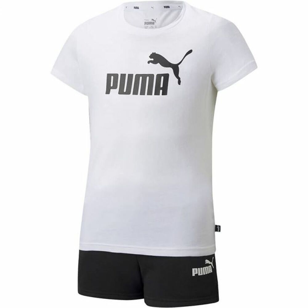 Set Sport pentru Copii Puma Logo Tee Alb - Mărime 5-6 Ani