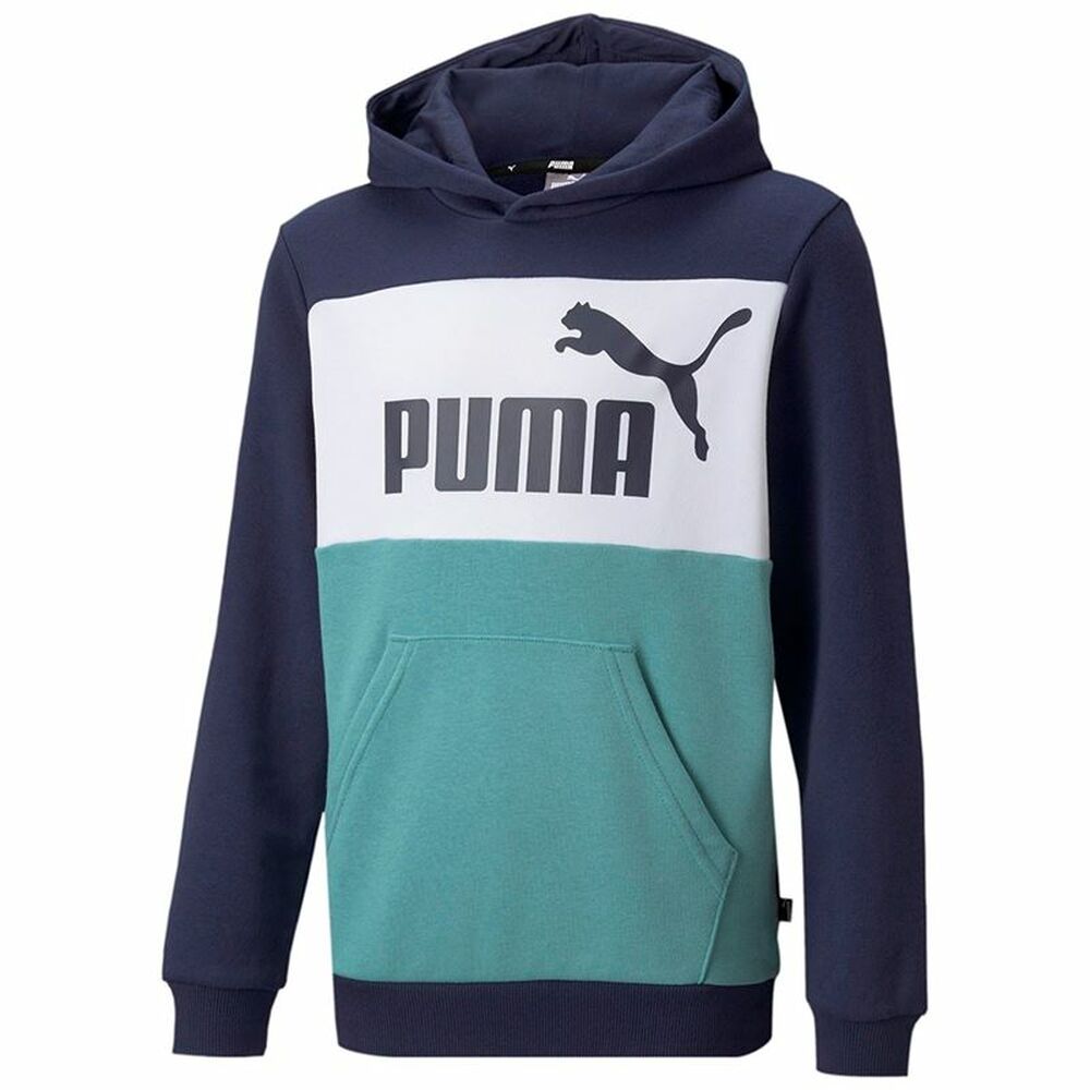 Hanorac cu Glugă Copii Puma Essential Colorblock Albastru închis - Mărime 5-6 Ani