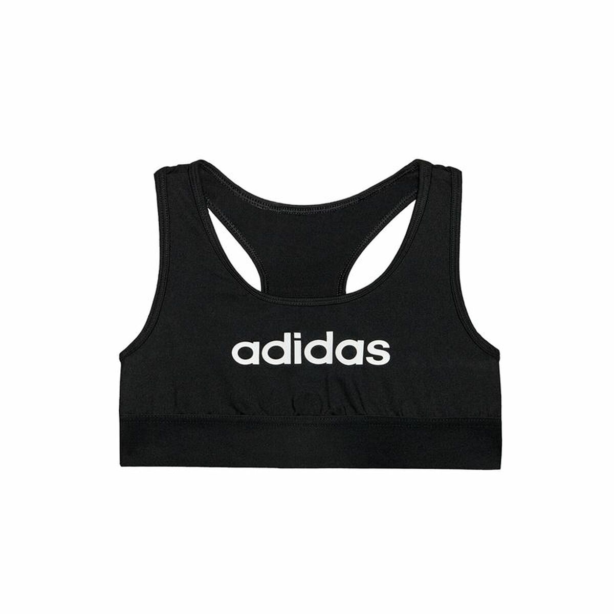 Sutien Sport Adidas Sports Single Jersey Infantil Negru - Mărime 13-14 Ani