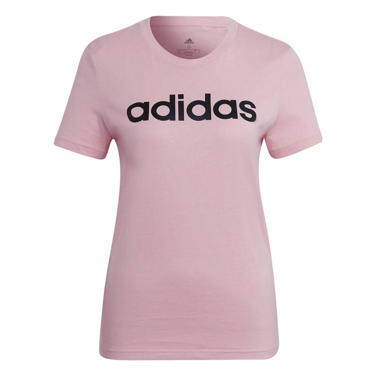 Tricou cu Mânecă Scurtă Femei Adidas Loungewear Essentials Slim Logo Roz - Mărime XS