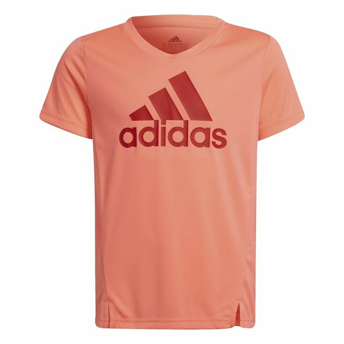 Tricou cu Mânecă Scurtă pentru Copii Adidas Designed to Move Somon - Mărime 9-10 Ani