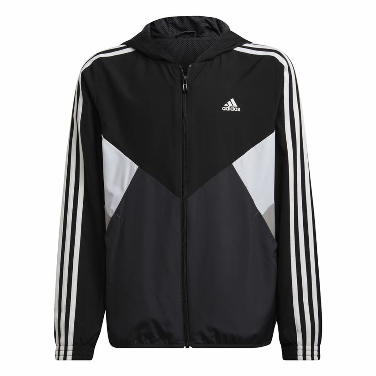 Jachetă Sport pentru Copii Adidas Coupe-Vent Colorblock Negru - Mărime 7-8 Ani