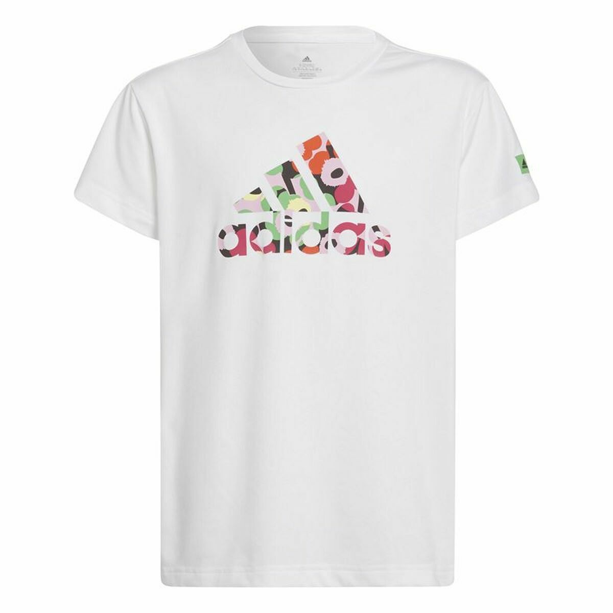Tricou cu Mânecă Scurtă pentru Copii Adidas x Marimekko Alb - Mărime 7-8 Ani