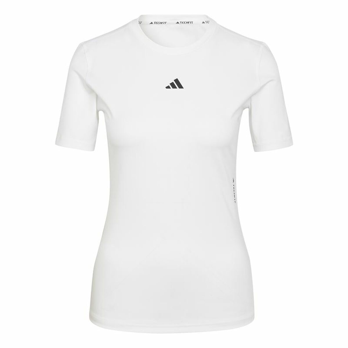 Tricou cu Mânecă Scurtă Femei Adidas Techfit Training Alb - Mărime M