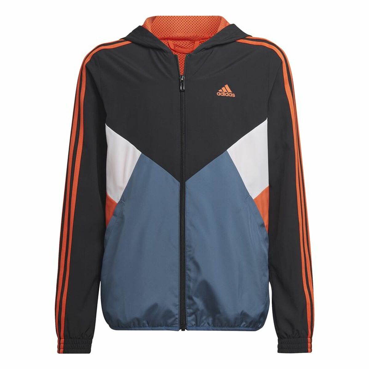 Jachetă Sport pentru Copii Adidas Colorblock Negru - Mărime 9-10 Ani