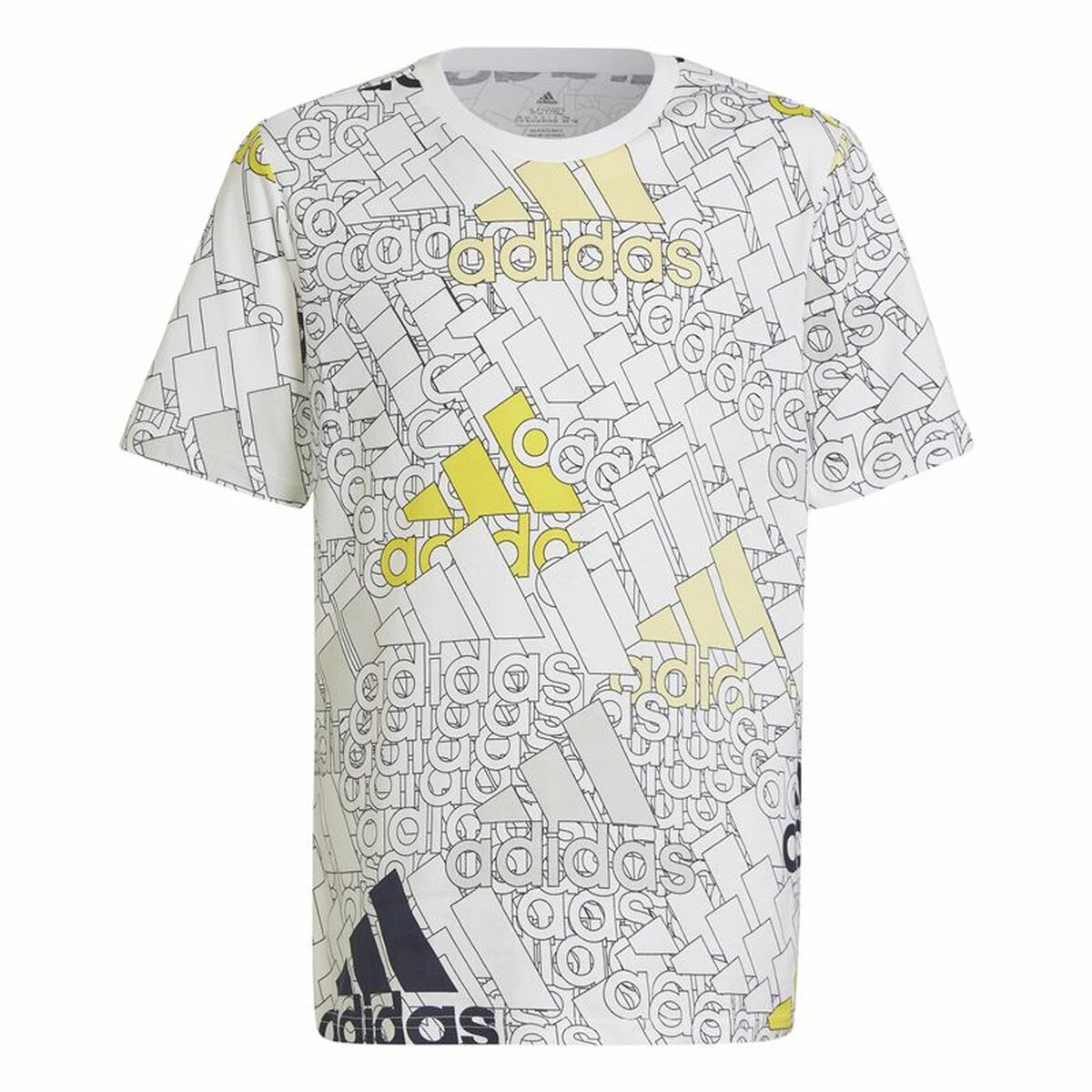 Tricou cu Mânecă Scurtă pentru Copii Adidas Brand Love  Alb - Mărime 13-14 Ani