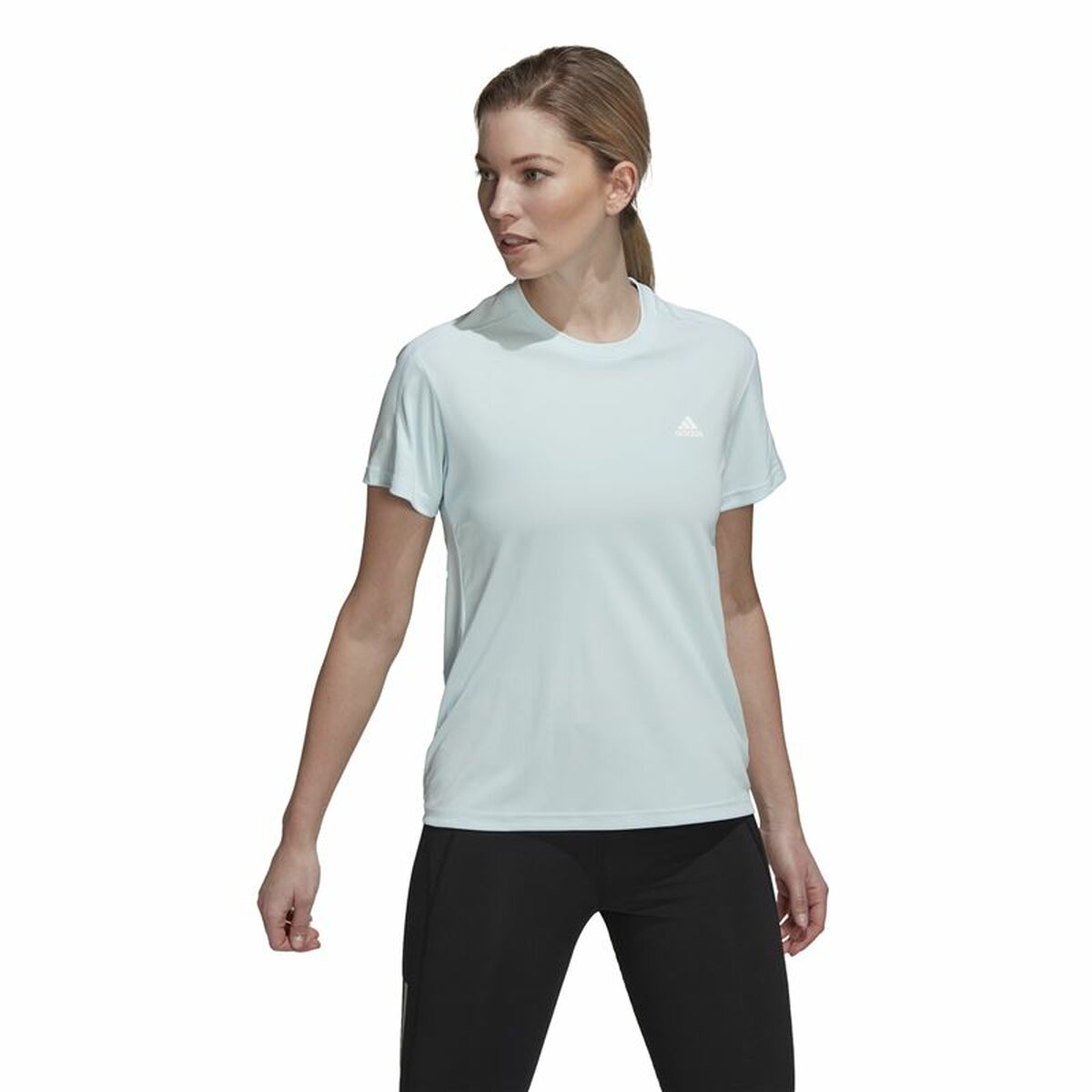Tricou cu Mânecă Scurtă Femei Adidas Run It  - Mărime L