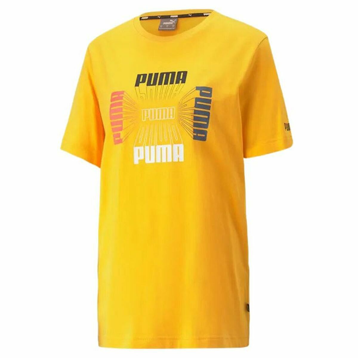 Tricou cu Mânecă Scurtă Bărbați Puma Essential Logo Repeat Graphic Galben - Mărime L