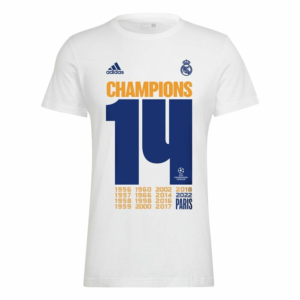 Tricou de Fotbal cu Mânecă Scurtă Bărbat Adidas Real Madrid Champions 2022 - Mărime XL