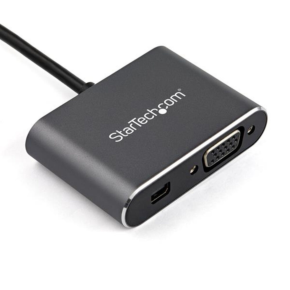 Adaptor USB C la VGA/MiniDisplayPort Startech CDP2MDPVGA           Gri