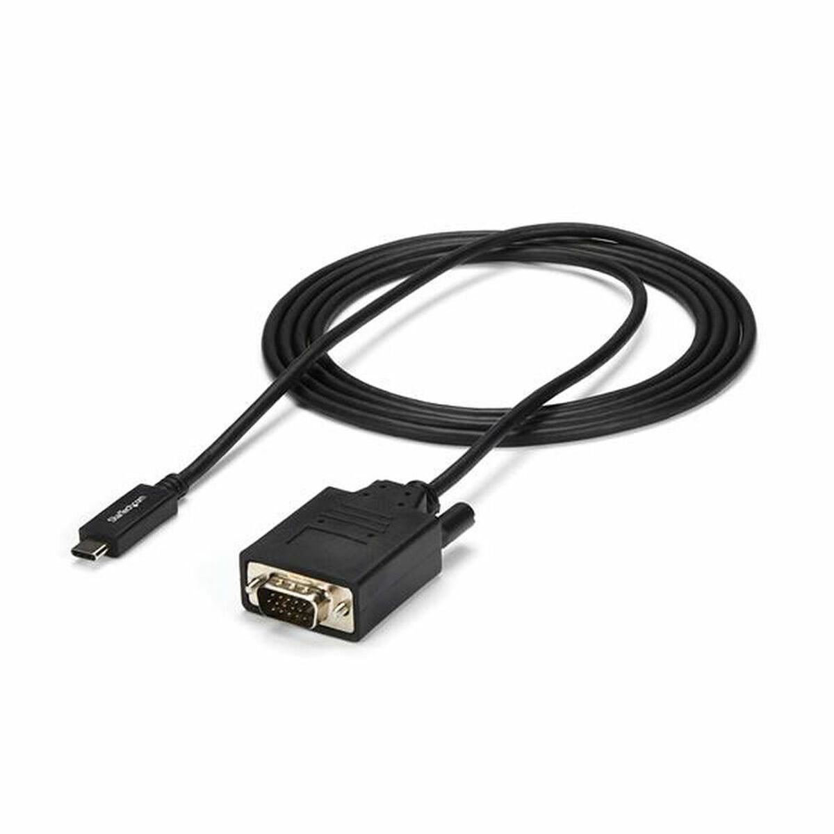 Cablu USB C la VGA Startech CDP2VGAMM2MB         (2 m) Negru