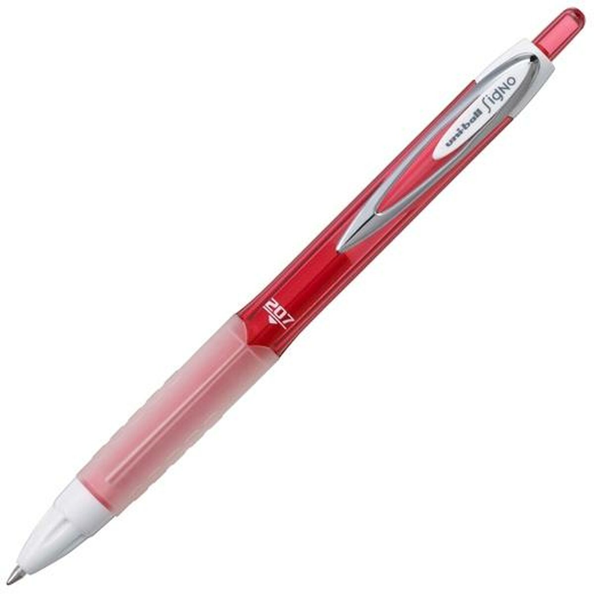 Liquid ink ballpoint pen Uni-Ball Rollerball Signo UM-207 Roșu 12 Unități
