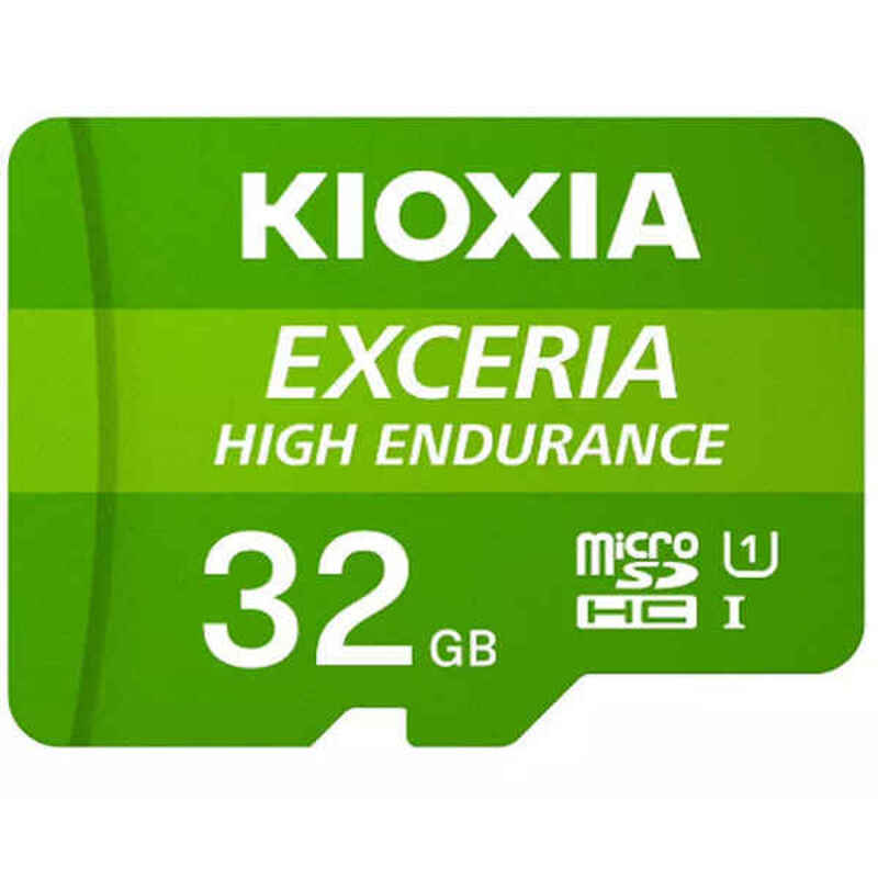 Card de Memorie Micro SD cu Adaptor Kioxia Exceria High Endurance Clasa 10 UHS-I U3 Verde - Capacitate 64 GB